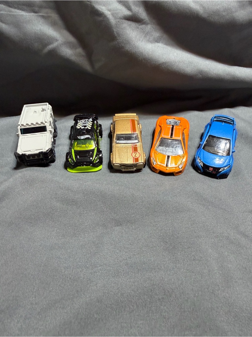 Source Unknown Kids Toy Car Set - White, Black/Green, Gold, Orange, Blue